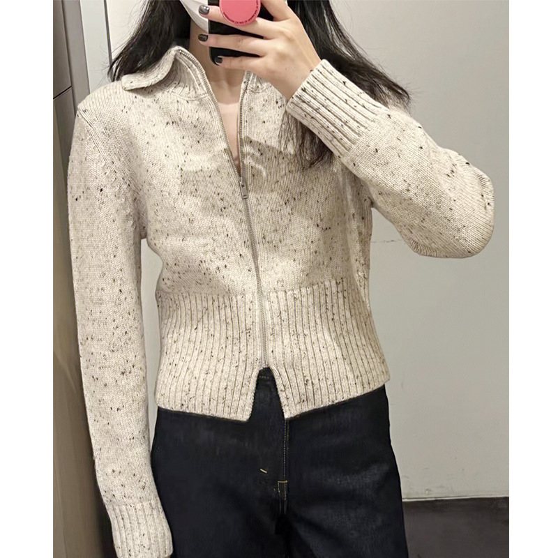 Slim Fit Cropped Wool Jacket Dam Beige 2024 Casual Toppar