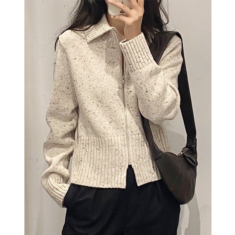 Slim Fit Cropped Wool Jacket Dam Beige 2024 Casual Toppar