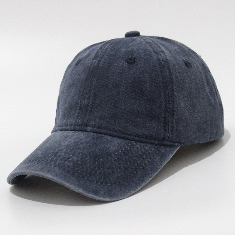 Retro Gammal Hatt Basebollkeps Soft Top Sandtvättad Keps Med Broderitryck