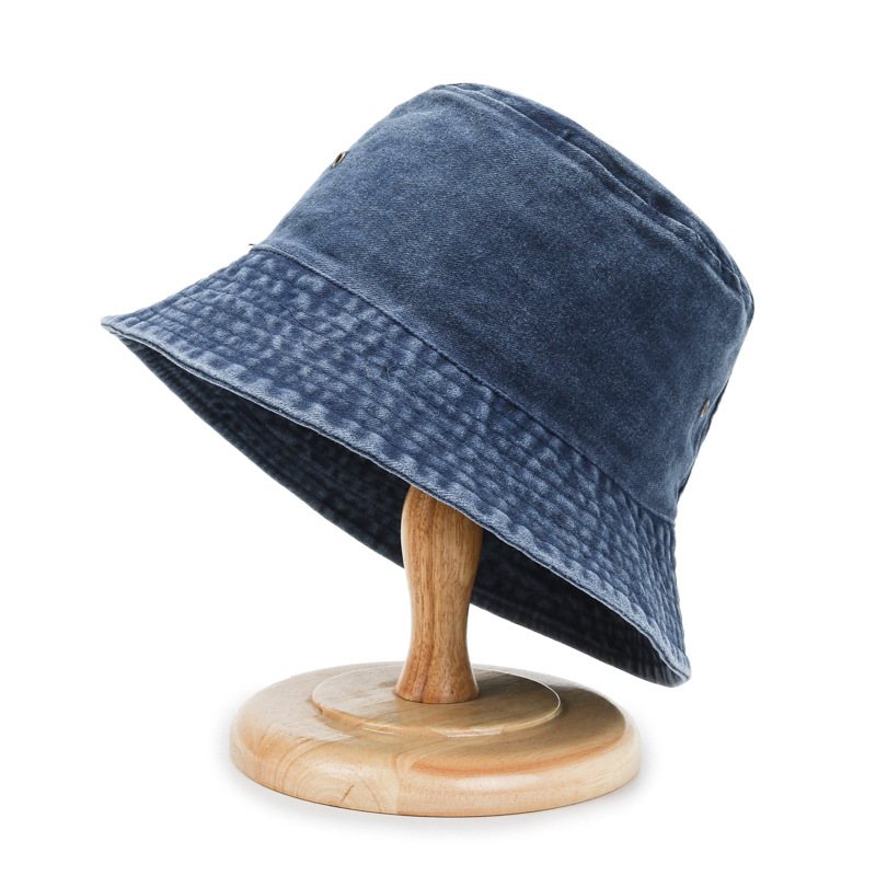 Vår Och Höst Denim Fiskare Hatt Solhatt Par Män Och Kvinnor Mode