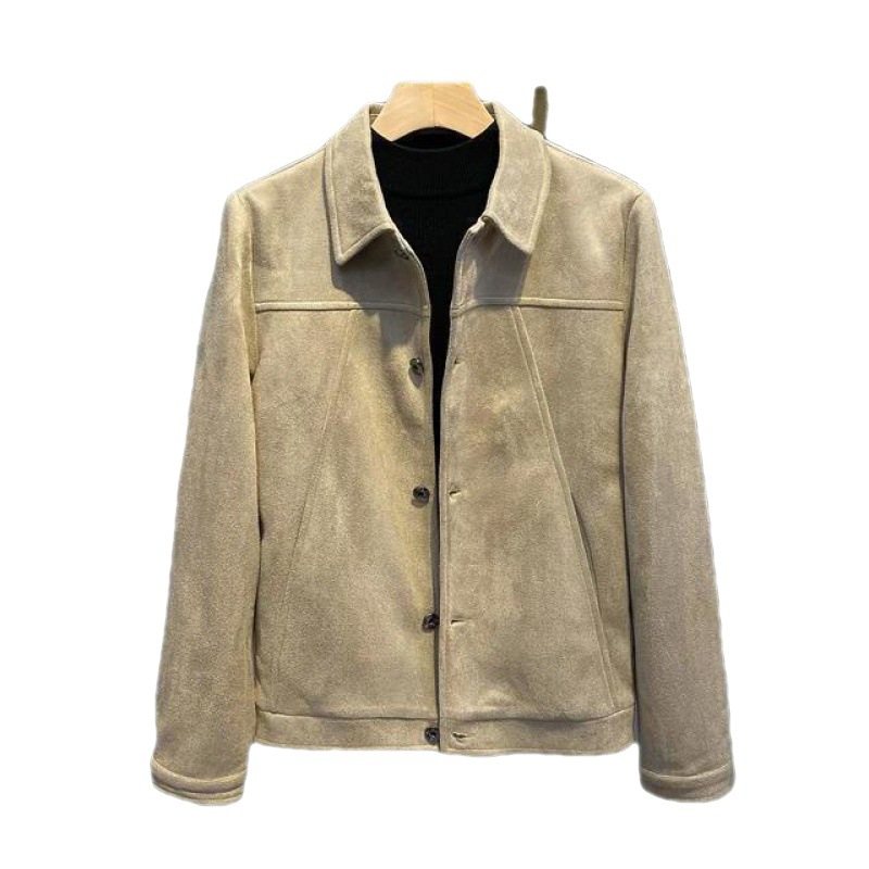 Män Slim Lapel Cropped Toppar Casual Coats