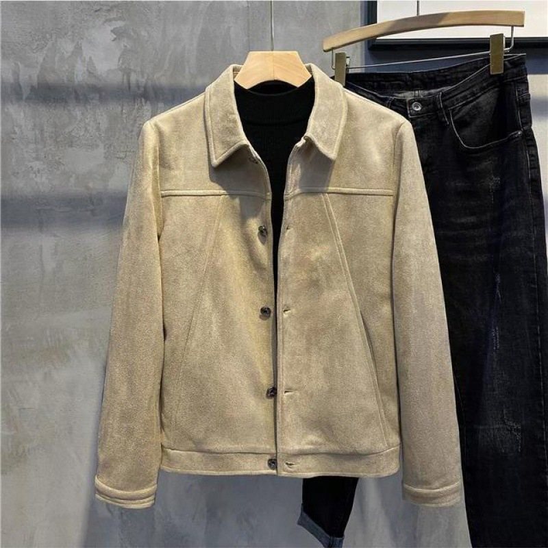 Män Slim Lapel Cropped Toppar Casual Coats