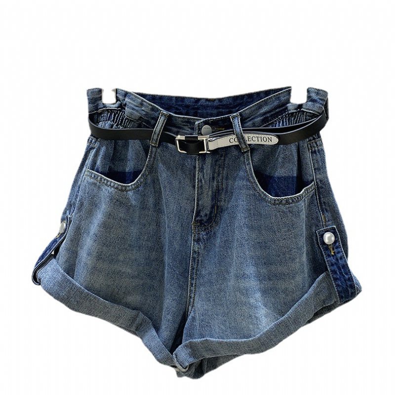 Dam Jeans Shorts Hög Midja Sommarklänning Hem