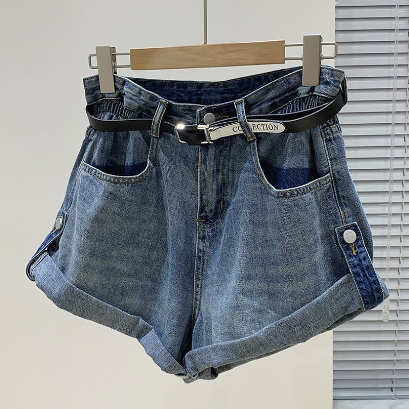 Dam Jeans Shorts Hög Midja Sommarklänning Hem