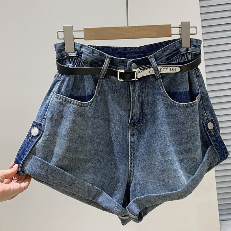 Dam Jeans Shorts Hög Midja Sommarklänning Hem