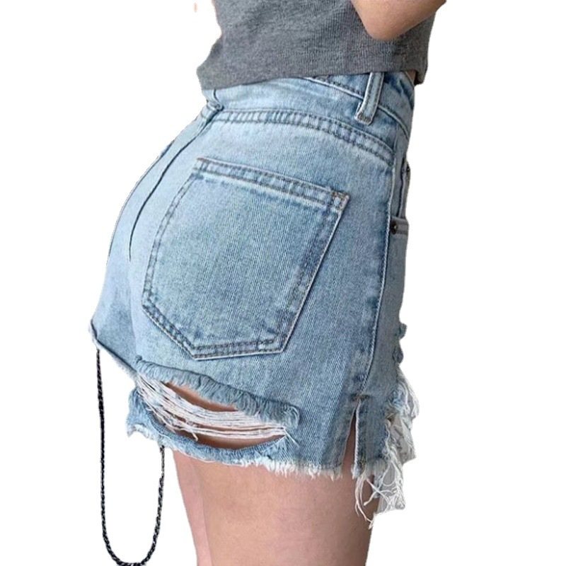 Dam Jeans Shorts Tunn Sektion High Waist Trendiga