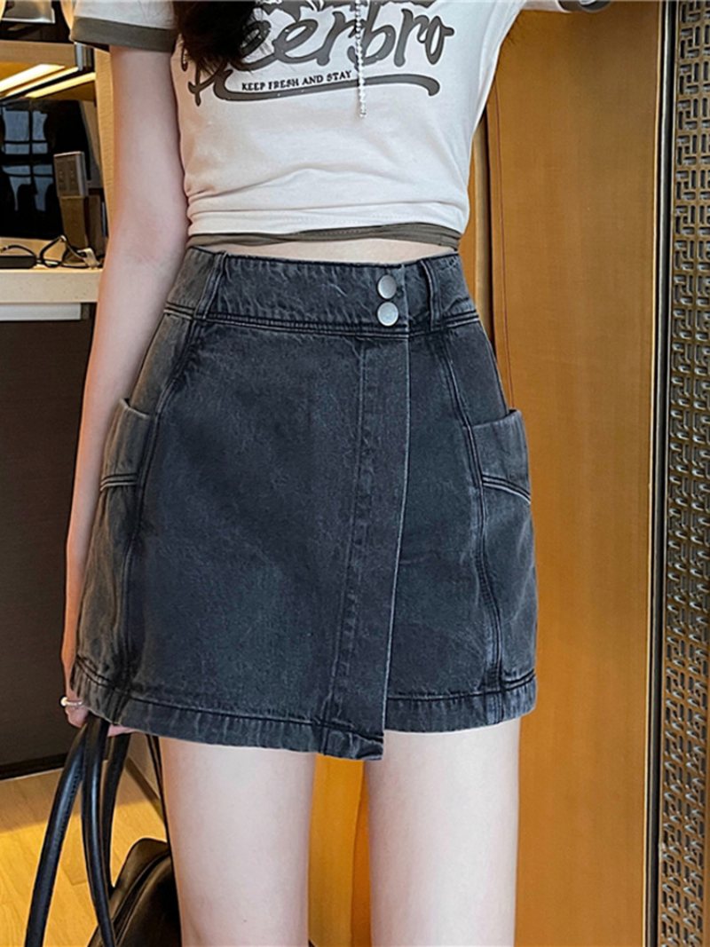 Dam Jeansshorts Nya High Waist Chic