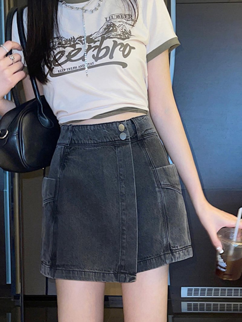 Dam Jeansshorts Nya High Waist Chic