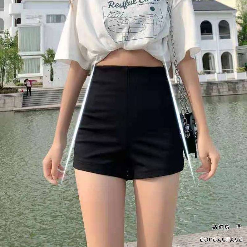 Damleggings Tunn Sektion Hög Midja Breda Ben Casual Shorts Trend