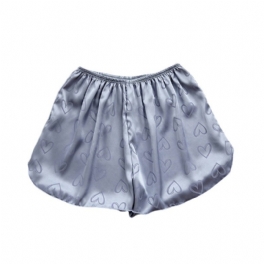 Dammode Jacquard Satin Shorts Lösa Tunna Hembyxor