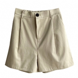 Damshorts Enfärgad Hög Midja Casual Temperament