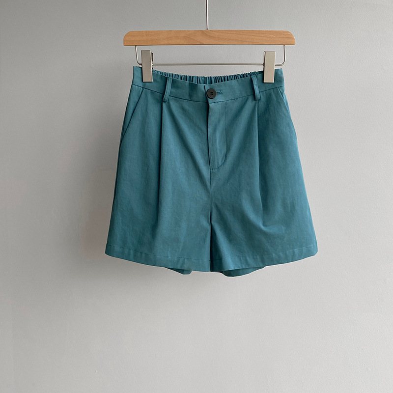 Damshorts Enfärgad Hög Midja Casual Temperament