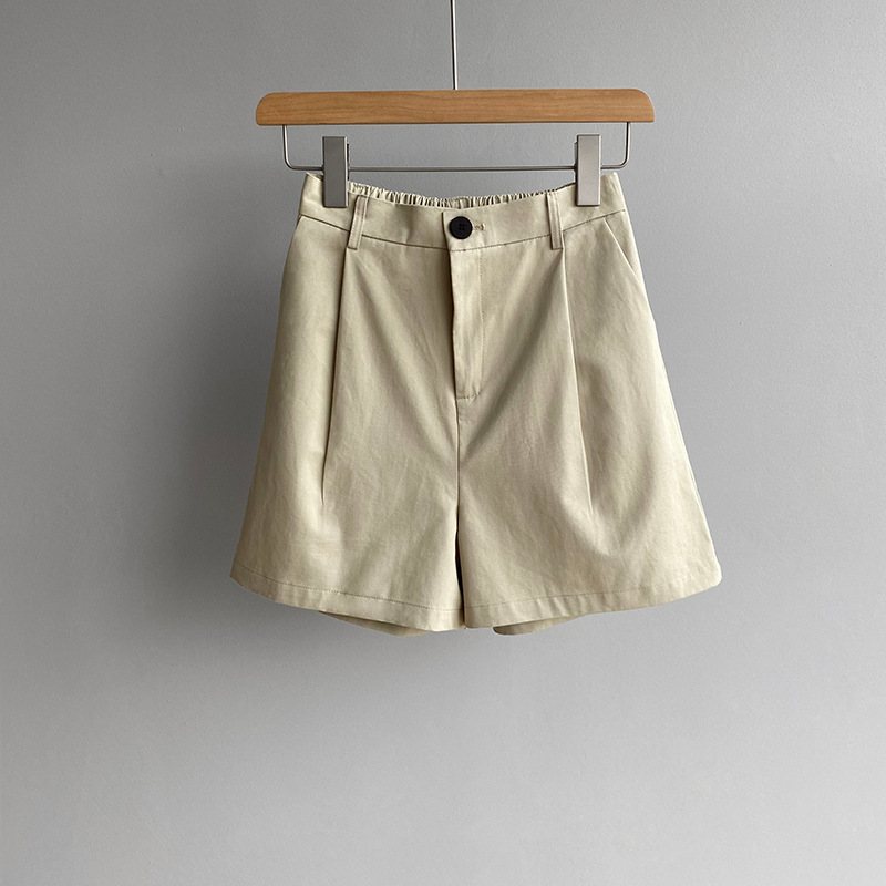 Damshorts Enfärgad Hög Midja Casual Temperament