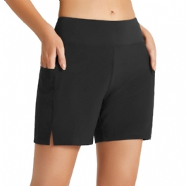 Damshortsfickor Löpsport Mode Lös Elastisk Casual