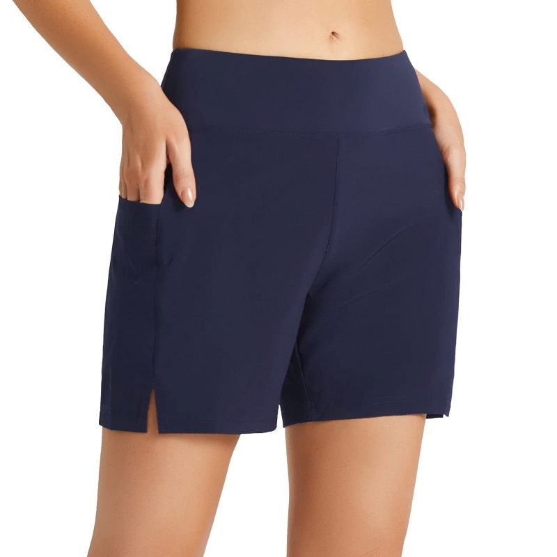 Damshortsfickor Löpsport Mode Lös Elastisk Casual