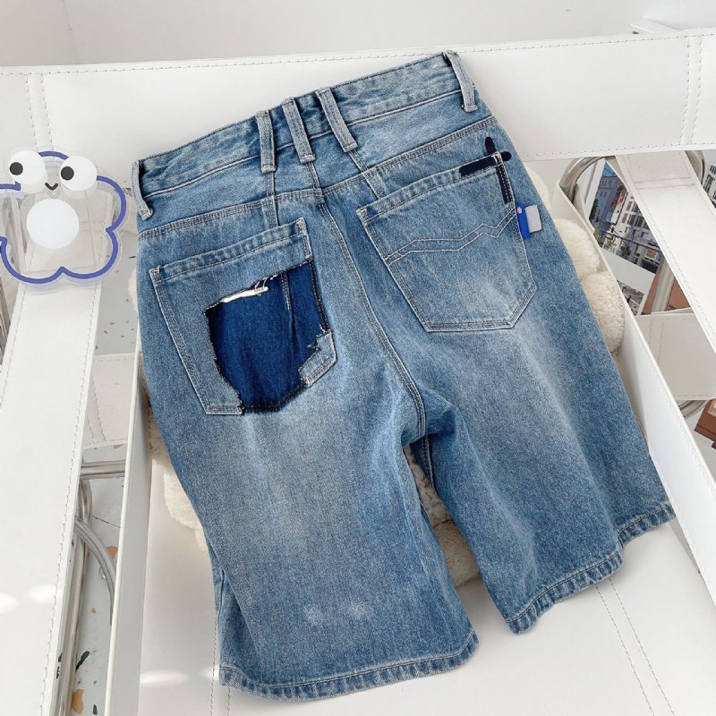 Shorts Sommar Nya Lösa Casual Kvinnors Nya Jeansshorts Hög Midja Lös Kroppsbyxor