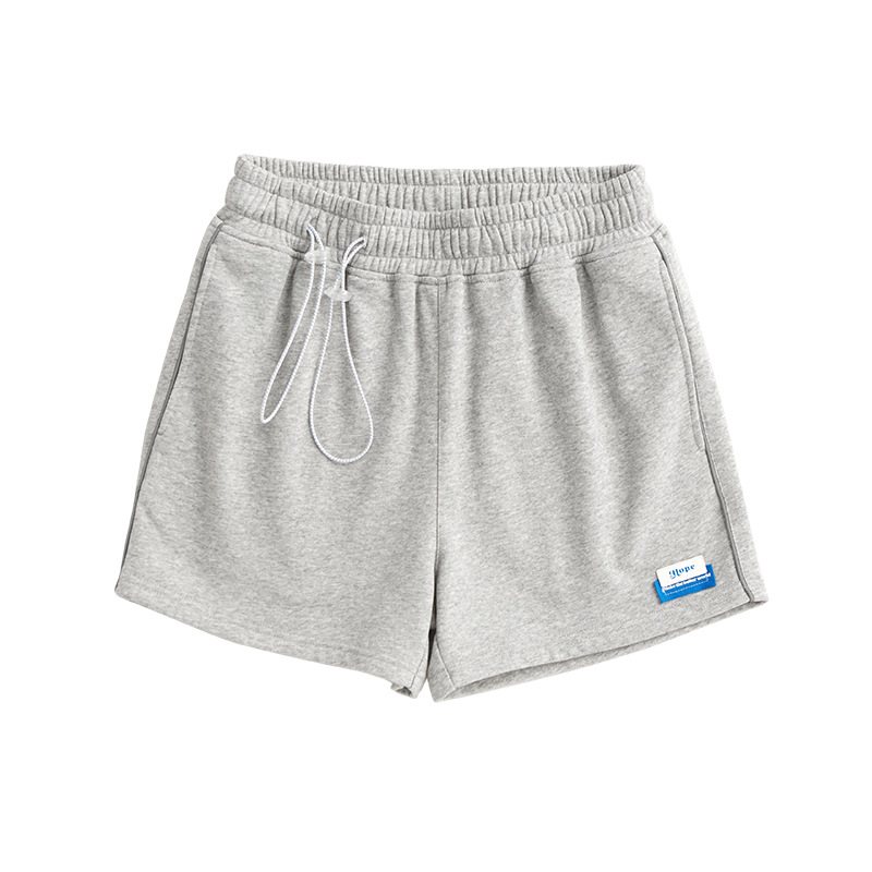 Träningsbyxor För Kvinnor Enfärgade Casual Reflekterande Shorts Med Hög Midja