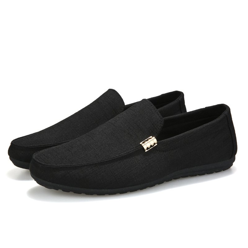 2024 Sommar Tyg Skor Doudou Herr Fritidsskor Trend Slip-on Canvas Herrskor