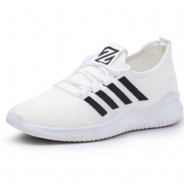 2024 Vår Och Sommar Nya Flugvävande Herrskor Trendiga Avslappnade Ventilerande Mesh Sneakers För Män