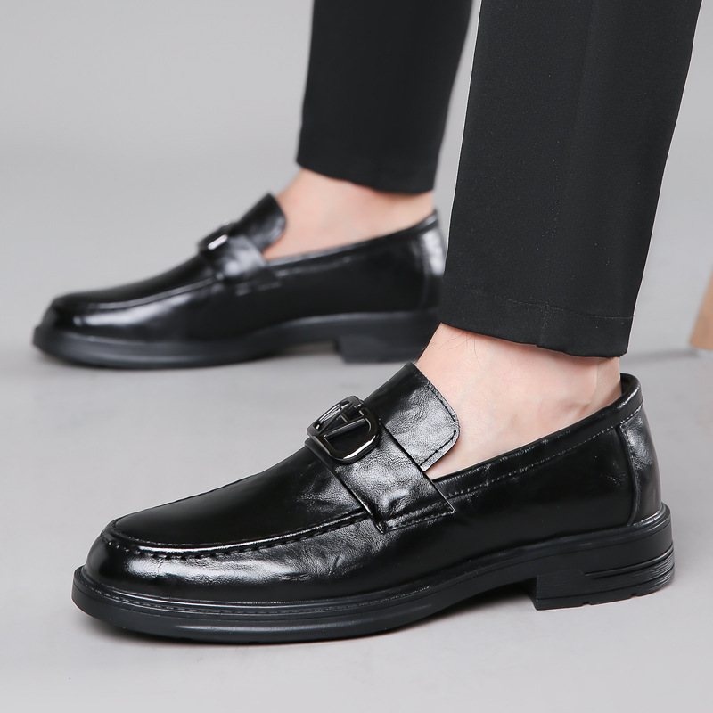 Casual Klänning Skor Herr Äkta Läder Sommar Andas Business Slip-on Loafers Ny Trend Doudou