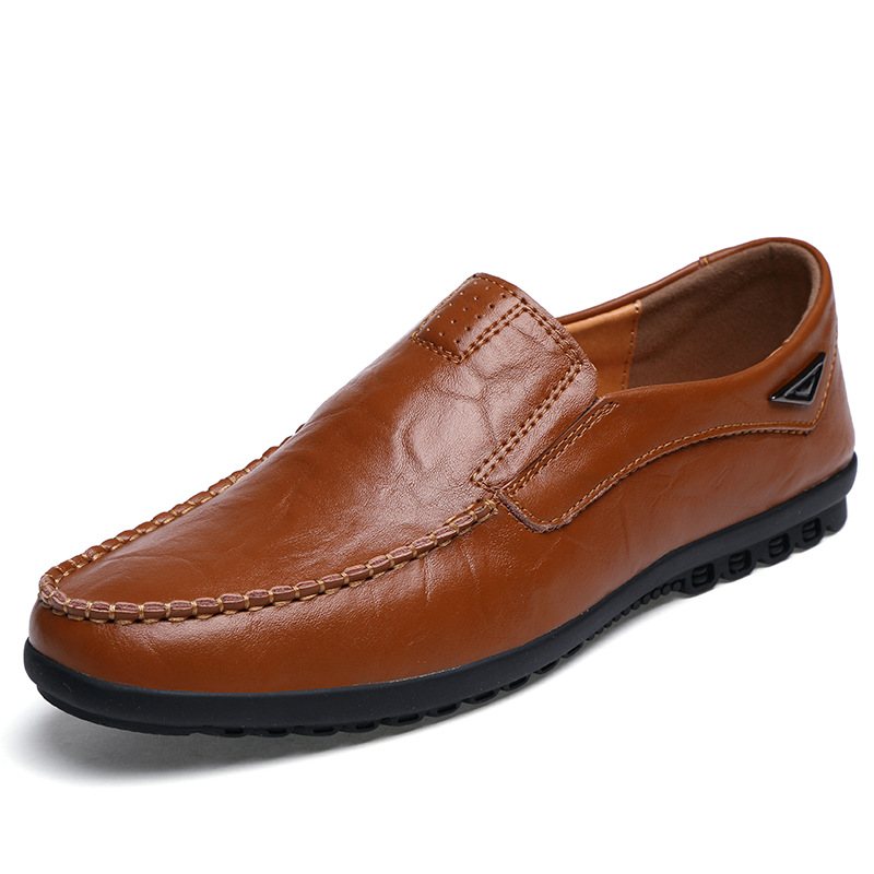 Doudou Herrskor Äkta Läder Sommar Skor I Stora Storlekar Fritidsskor Kohud Herrklänning Slip-on