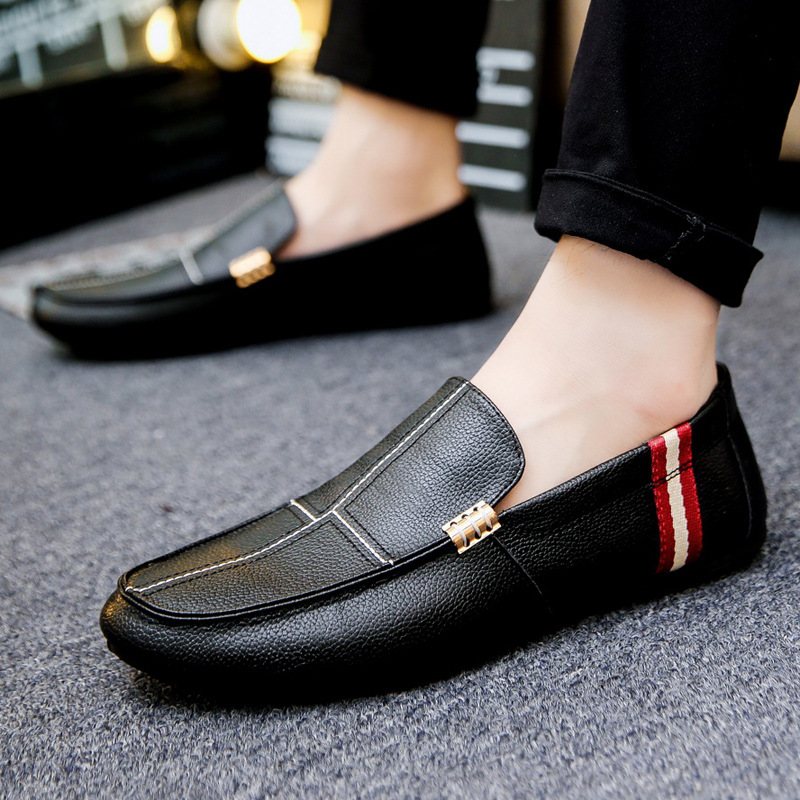 Herrskor 2024 Nya Ärter Skor Herr Slip-on Spring Loafers Vita Fritidsskor