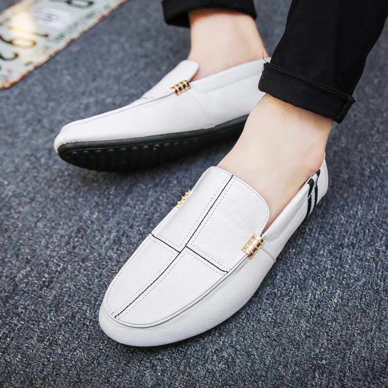 Herrskor 2024 Nya Ärter Skor Herr Slip-on Spring Loafers Vita Fritidsskor