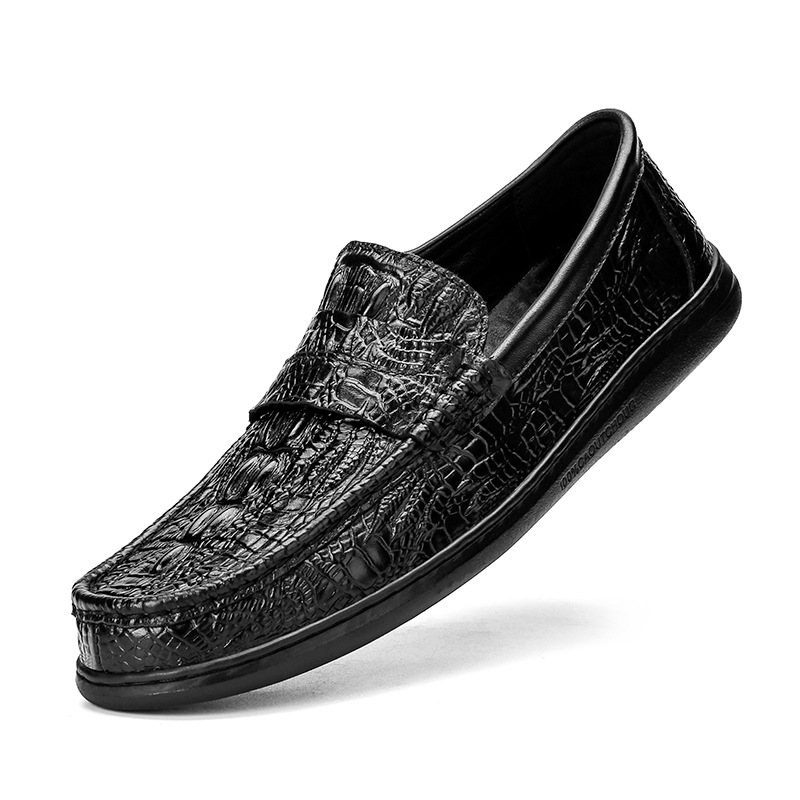 Höst Och Vinter Nya Doudou Skor Herr Läder Förarskor Mjuk Sula Slip-on Business Casual Klänning Stor Storlek