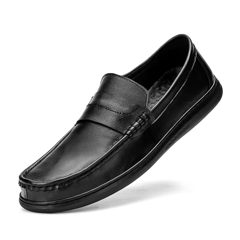 Höst Och Vinter Nya Doudou Skor Herr Läder Förarskor Mjuk Sula Slip-on Business Casual Klänning Stor Storlek