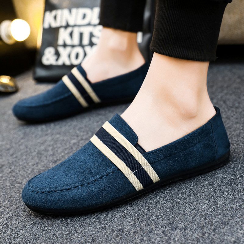 Höstnya Doudou Skor Herr Andas Casual Gamla Beijing Tyg Trendiga Slip-on Canvas Män