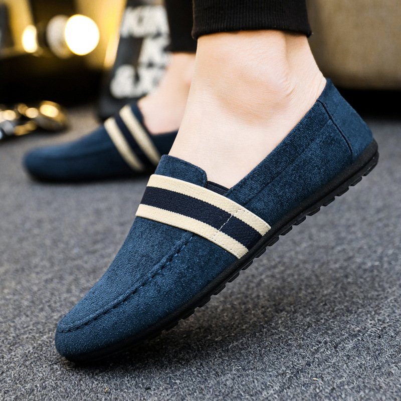 Höstnya Doudou Skor Herr Andas Casual Gamla Beijing Tyg Trendiga Slip-on Canvas Män