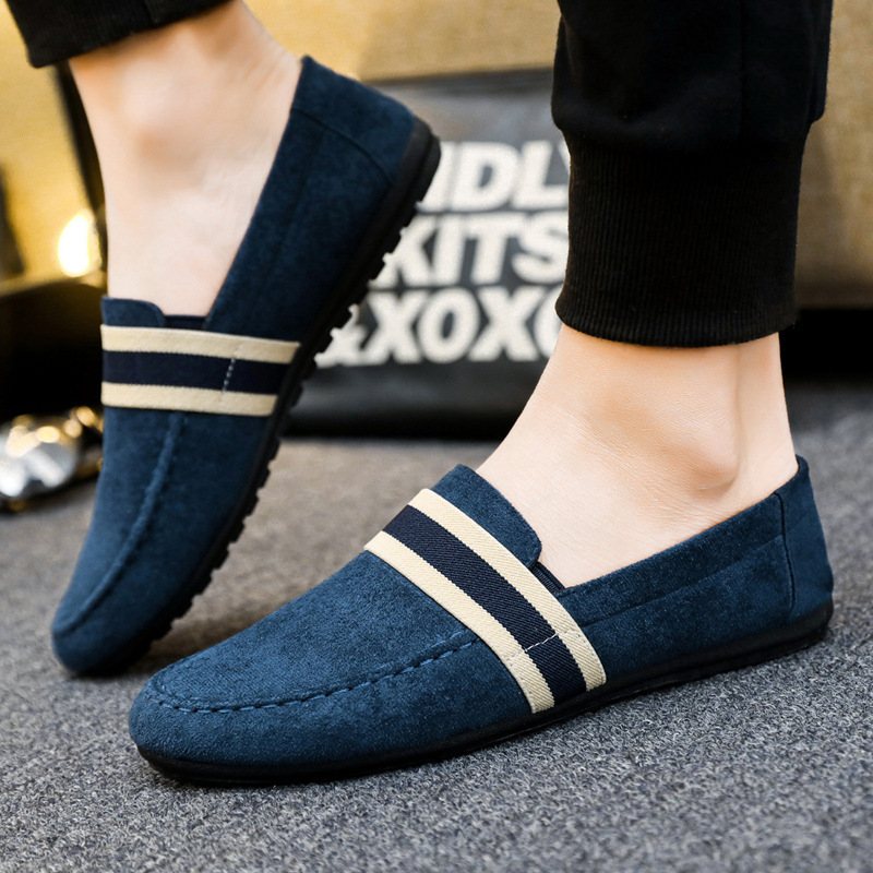 Höstnya Doudou Skor Herr Andas Casual Gamla Beijing Tyg Trendiga Slip-on Canvas Män