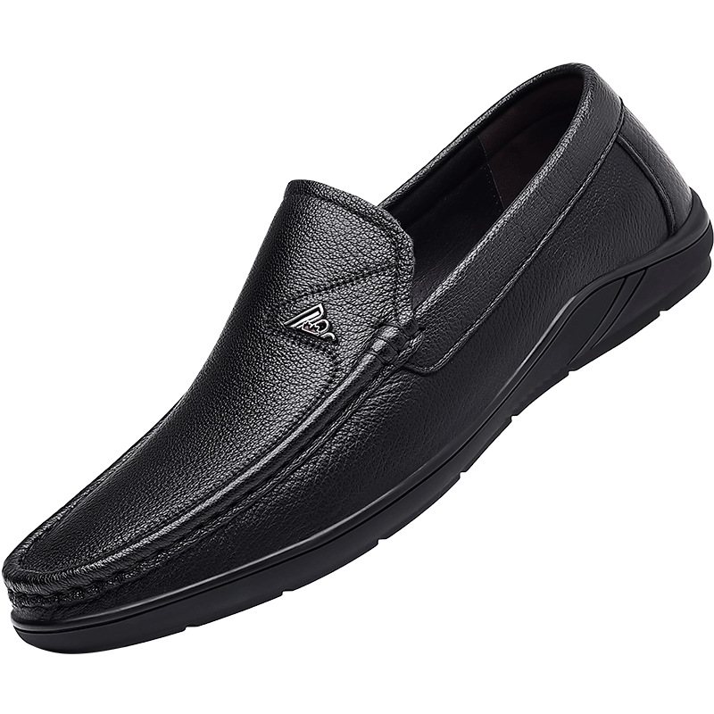 Klänning Skor Herr Äkta Läder Ärtor Casual Handgjorda Herrskor Slip-on