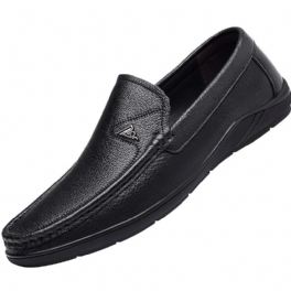 Klänning Skor Herr Äkta Läder Ärtor Casual Handgjorda Herrskor Slip-on