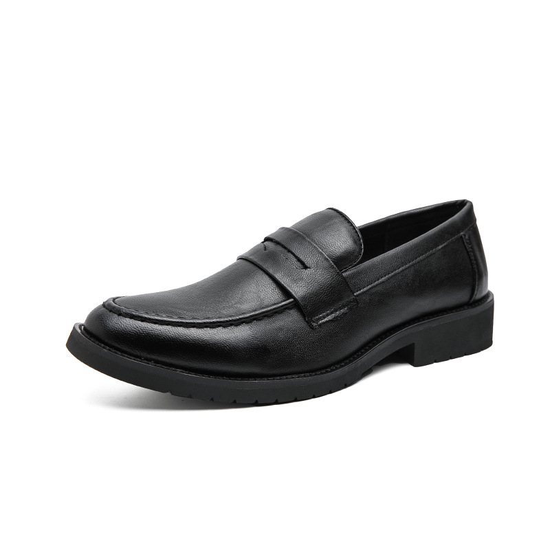 Klänningsskor Herr 2024 Vår Och Höst Nya Slip-on Retro Setfots Runda Loafers Vardagsskor För Män