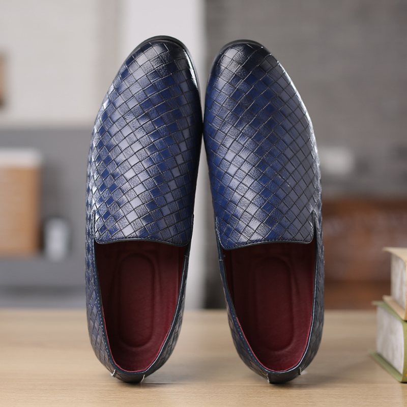 Loafers Herr Slip-on Casual Sommar Nya Klänning Skor Andas Mjuka Vardagsskor