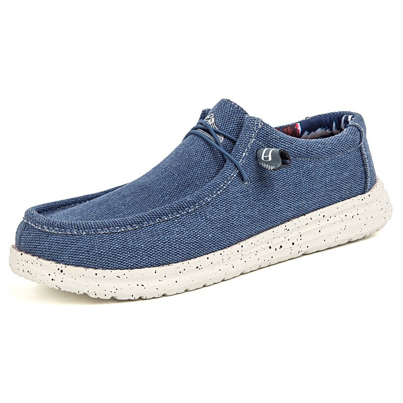 Loafers Platta Casual Shoes Herr Canvas Skor Sneakers Slip-on