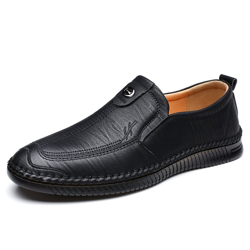 Nya Herrskor Helt Mjukt Läder För Män Casual Dress Skor Slip-on Herr Körskor