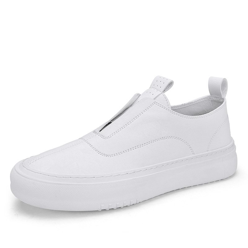 Slip-on Herrskor Våren Andas Vita Casual Dress Skor 2024 Nya Herr Ärter