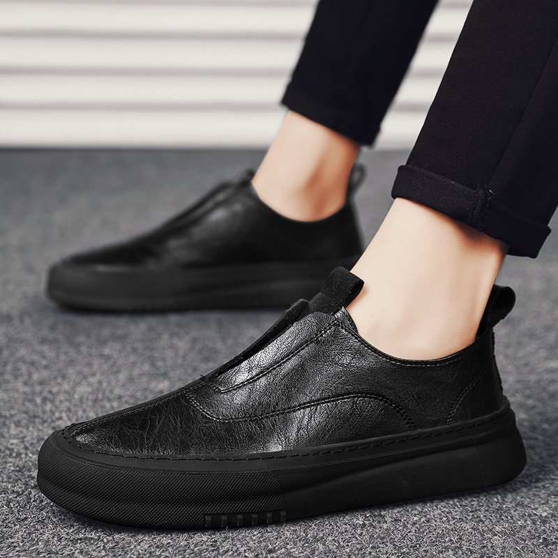 Slip-on Herrskor Våren Andas Vita Casual Dress Skor 2024 Nya Herr Ärter