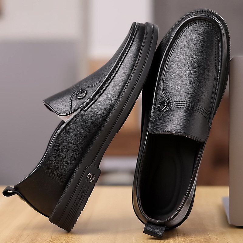 Vårens Nya Loafers För Män Business Casual Skor Herr Set Of Feet Klänning Low Top Kohud Doudou