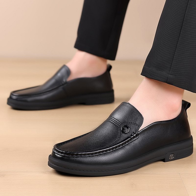 Vårens Nya Loafers För Män Business Casual Skor Herr Set Of Feet Klänning Low Top Kohud Doudou