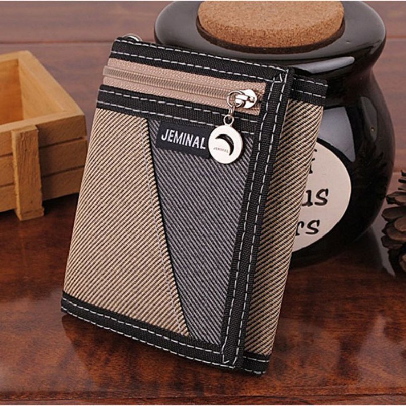 2024 New Retro Short Jamie Road Canvas Wallet Herr Trifold Plånbok Student Tygplånbok