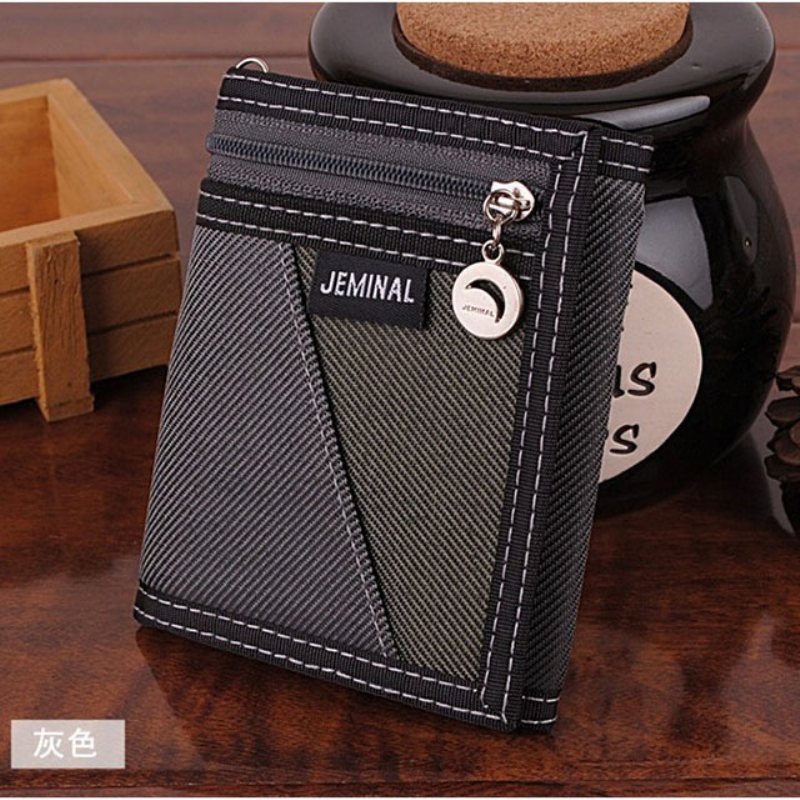 2024 New Retro Short Jamie Road Canvas Wallet Herr Trifold Plånbok Student Tygplånbok