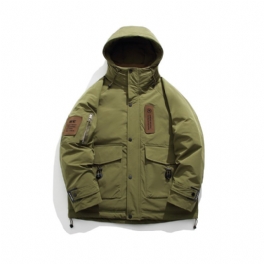 Förtjockad Dunjacka För Män Warm Trend Hooded Outdoor Assault Jacka