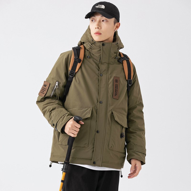 Förtjockad Dunjacka För Män Warm Trend Hooded Outdoor Assault Jacka