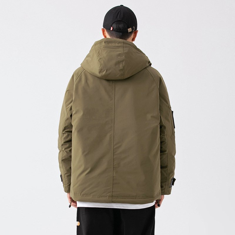 Förtjockad Dunjacka För Män Warm Trend Hooded Outdoor Assault Jacka