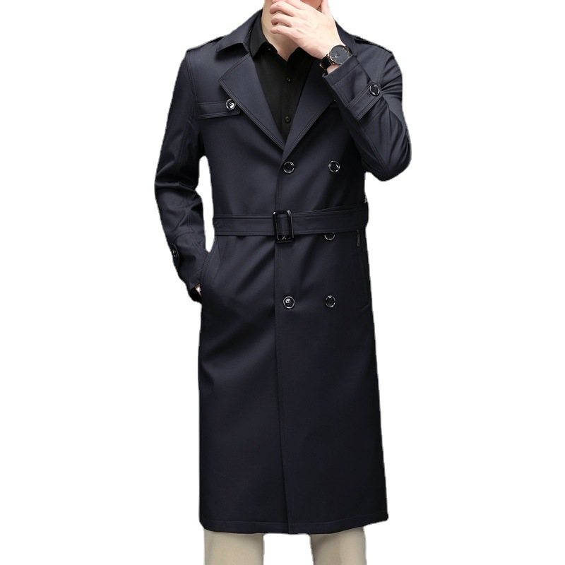 Casual Trench Coat Herr Lång Business Jacka