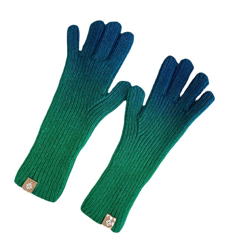 Gradient Gloves Nya 2024 Fingerless Touch Screen Handskar Vintervarma Modehandskar