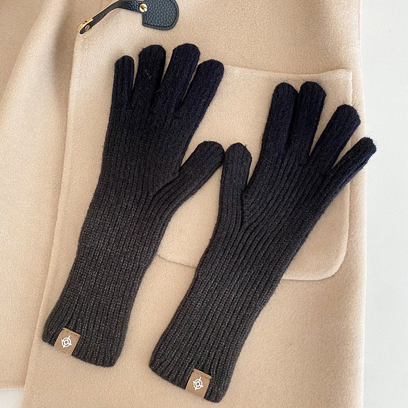 Gradient Gloves Nya 2024 Fingerless Touch Screen Handskar Vintervarma Modehandskar